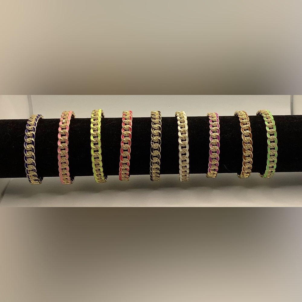 Candice Gold & Enamel Bracelet
